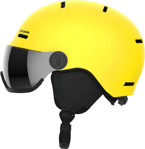 Горнолыжный шлем с визором Salomon Orka Visor Vibrant Yellow Cat. 2 25/26
