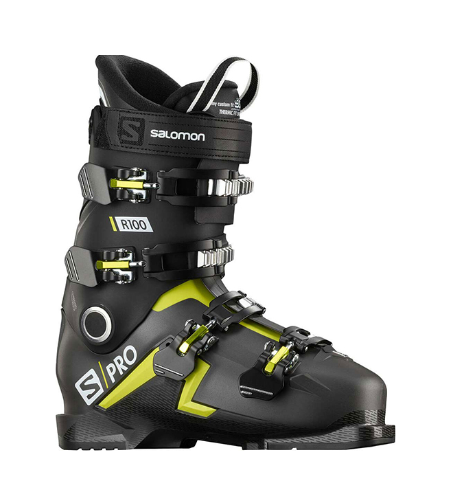 Горнолыжные ботинки Salomon S/Pro 100 R Black/Acid Green 19/20