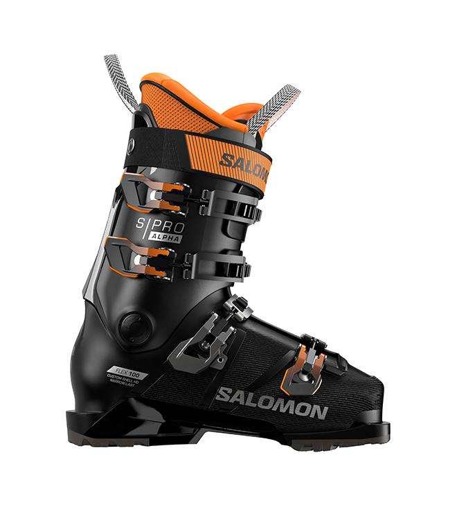Горнолыжные ботинки Salomon S/Pro Alpha 100 GW Black/Dark Grey Met./Orange Tiger 25/26