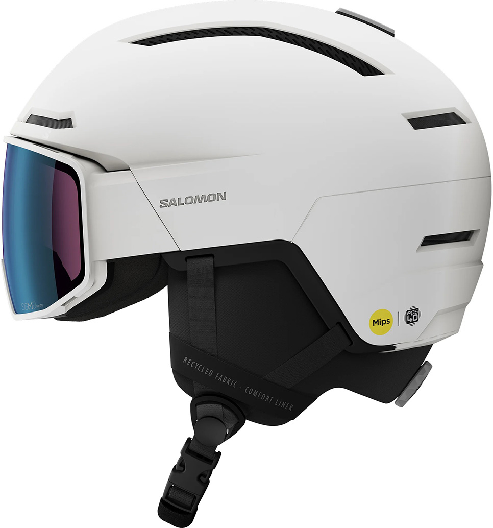 Горнолыжный шлем с визором Salomon Driver Pro Sigma Photo MIPS White Cat. 1-3 25/26