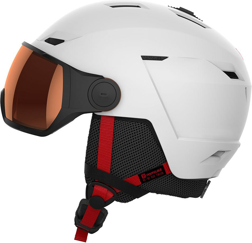 Горнолыжный шлем с визором Salomon Pioneer LT Visor Rental White Cat. 2 25/26