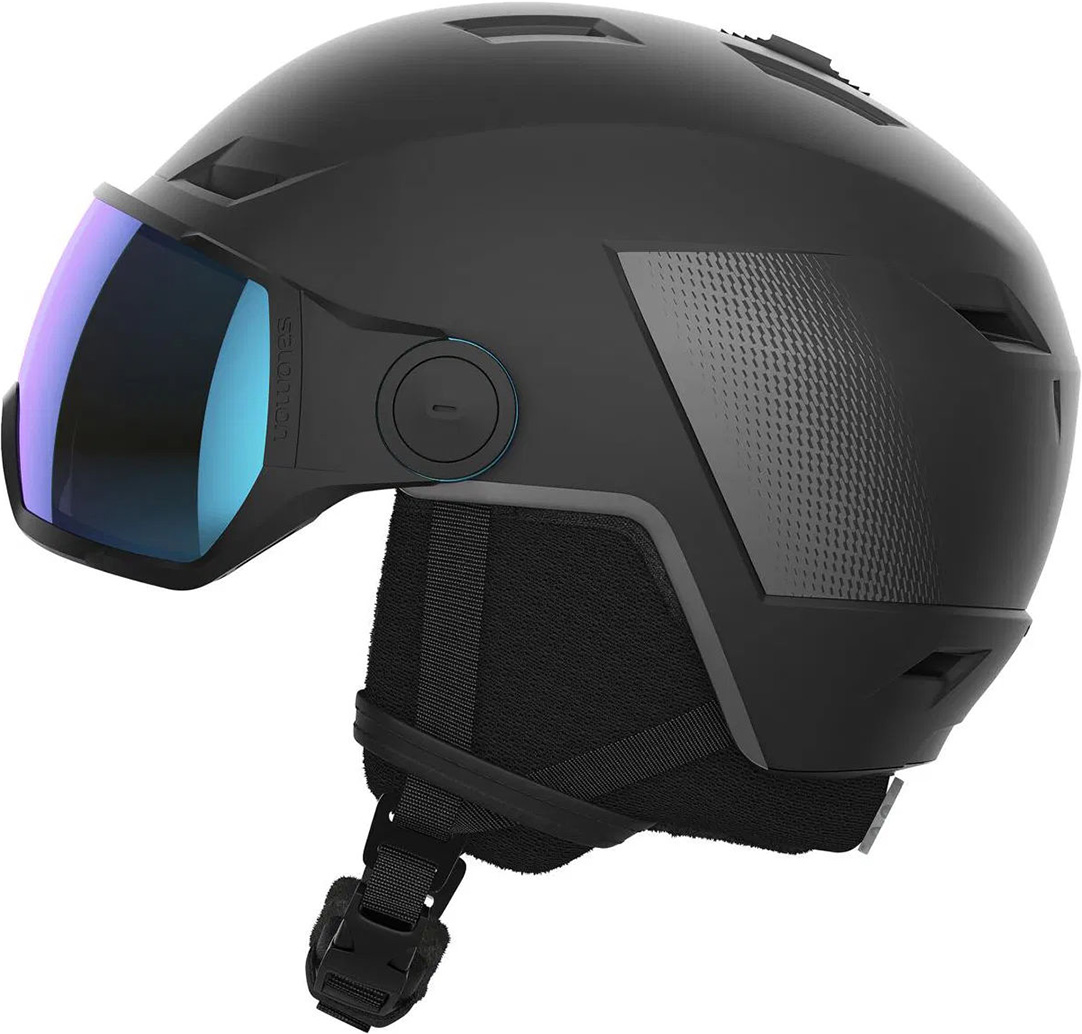 Горнолыжный шлем с визором Salomon Pioneer LT Visor Black Cat. 2 25/26 Горнолыжный шлем с визором Salomon Pioneer LT Visor Black Cat. 2 25/26