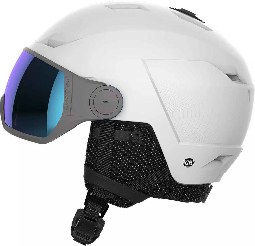 Горнолыжный шлем с визором Salomon Icon LT Visor White Cat. 2 25/26